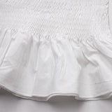 Girl Dress Summer White Top Lace Long Dress Suit 2 Piece Set