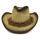 Straw Cowboy Hats Women's Outdoor Seaside Beach Hat