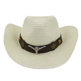 Straw Cowboy Hats Outdoor Seaside Beach Hat Cowboy Grass