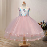 Toddler Girls Sequin Gown Dress Christmas Children's Skirt Festival Dress Unicorn Children's Clothing Kids Dress