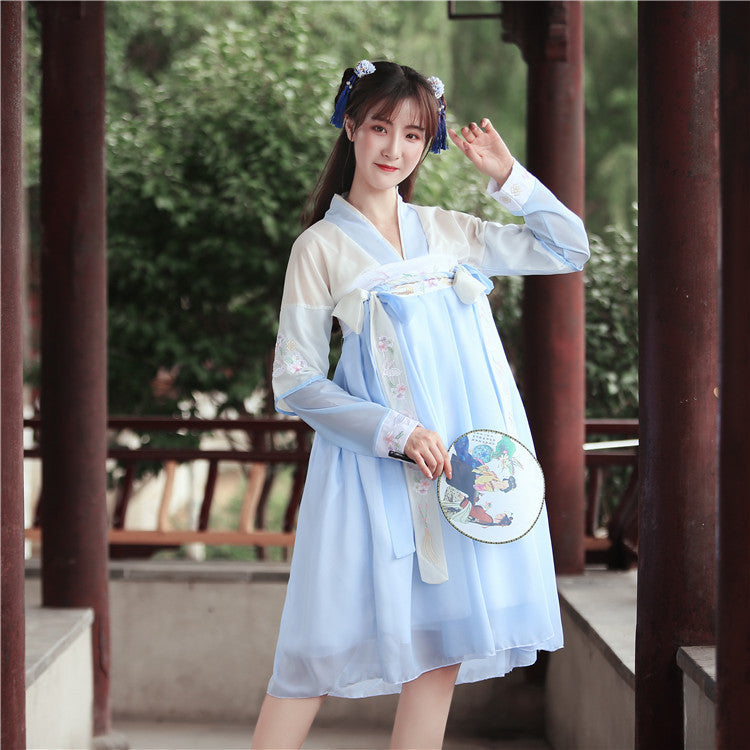Chinese Traditional Dress Waist Chest-High Dress Fresh and Elegant