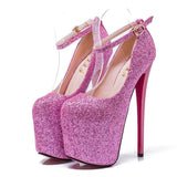 Hot Pink Heels Spring/Summer Super High Thin Heeled Shoes