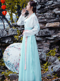 Chinese Traditional Dress Fresh Elegant Waist Tang Three-Piece Set