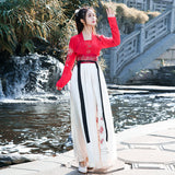 Chinese Traditional Dress Waist-High Ruqun Bianhua Traditional Fresh and Elegant Dress