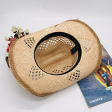Cowgirl Hats Curling Straw Flanging Hat Vacation Straw Hat Cowboy Hat