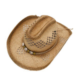 Cowgirl Hats Curling Straw Flanging Hat Vacation Straw Hat Cowboy Hat