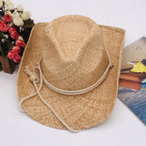 Cowgirl Hats Wide Brim Cowboy Hat Straw Flanging Hat Seaside Sunshade Sun Protection Hat