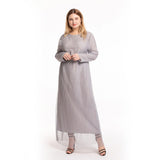 Muslim Women Stylish Kashibo Abaya Muslim Ladies Long Gown Islamic Clothing Jilbab Jalabiya Dot Mesh Slim Dress