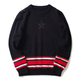 GVC Sweater XINGX Pattern Contrast Color Sweater Loose for Men and Women