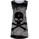 Skull Dress 3D Digital Printed round Neck Sleeveless