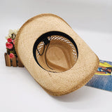 Cowgirl Hats Men's and Women's Raffia Western Cowboy Hat Sun Hat Beach Hat