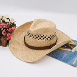 Cowgirl Hats Men's and Women's Raffia Western Cowboy Hat Sun Hat Beach Hat