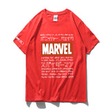Marvel T Shirt Summer Short Sleeve Trendy Loose Print Male Half Sleeve