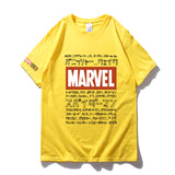 Marvel T Shirt Summer Short Sleeve Trendy Loose Print Male Half Sleeve