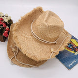 Cowgirl Hats Wide Brim Cowboy Hat Straw Flanging Hat Seaside Sunshade Sun Protection Hat