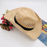 Cowgirl Hats Raffia Hand-Woven Western Cowboy Hat