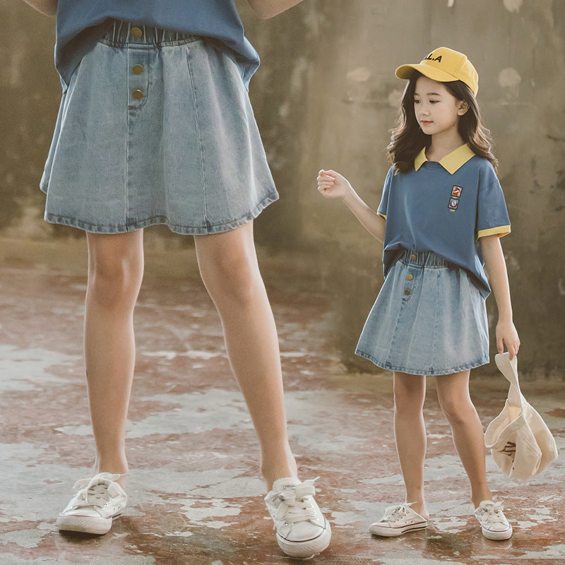 Summer Denim Skirt Children's Skirt Girl Dresses