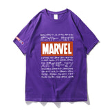 Marvel T Shirt Summer Short Sleeve Trendy Loose Print Male Half Sleeve