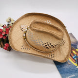 Cowgirl Hats Curling Straw Flanging Hat Vacation Straw Hat Cowboy Hat