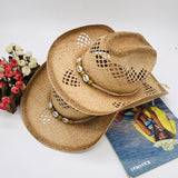 Cowgirl Hats Curling Straw Flanging Hat Vacation Straw Hat Cowboy Hat