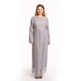 Muslim Women Stylish Kashibo Abaya Muslim Ladies Long Gown Islamic Clothing Jilbab Jalabiya Dot Mesh Slim Dress
