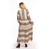 Muslim Women Stylish Kashibo Abaya Muslim Ladies Long Gown Islamic Clothing Jilbab Jalabiya Summer Fashion Leopard-Print Slim-Fit Dress