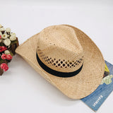 Cowgirl Hats Raffia Hand-Woven Western Cowboy Hat