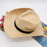 Cowgirl Hats Raffia Hand-Woven Western Cowboy Hat
