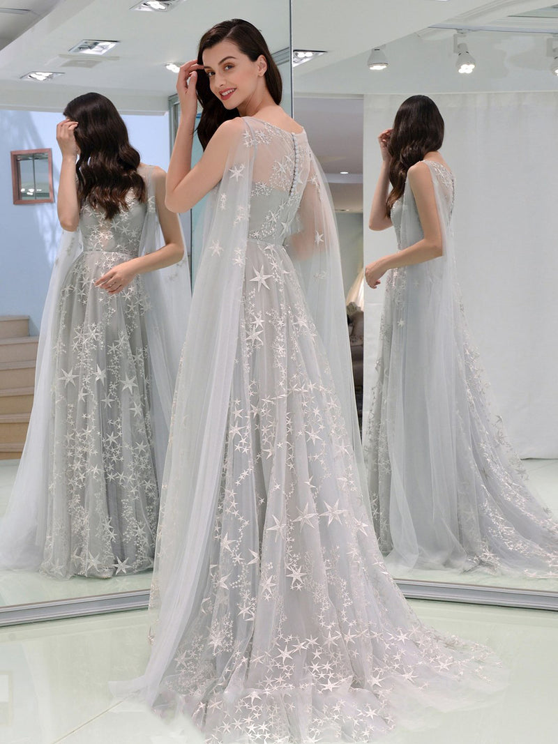 Women Lace Wedding Dress Women's Summer round Neck Long Sleeve Sexy Dress