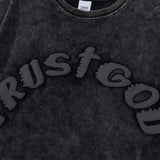 Kanye West Trust God T Shirt Summer Retro Puff Print Short Sleeve T-shirt