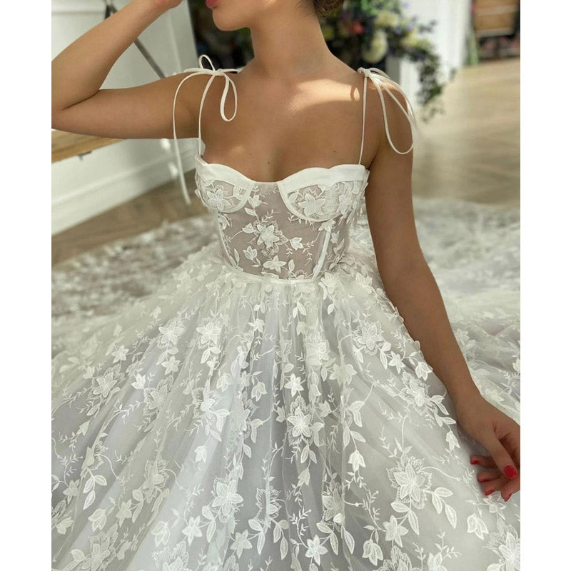 See through Wedding Dress Sexy off-the-Shoulder Evening Dress