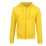 Black Zip Up Hoodie Fall Winter Men's Thickened Pullover Hoodie Sweater Zipper Solid Color Sports Jacket