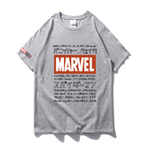 Marvel T Shirt Summer Short Sleeve Trendy Loose Print Male Half Sleeve