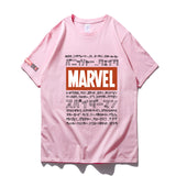 Marvel T Shirt Summer Short Sleeve Trendy Loose Print Male Half Sleeve