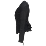 Leather Biker Coat Gothic Leather Jacket Women Pu Jackets Motorcycle Jacket Slim Fit Slimming