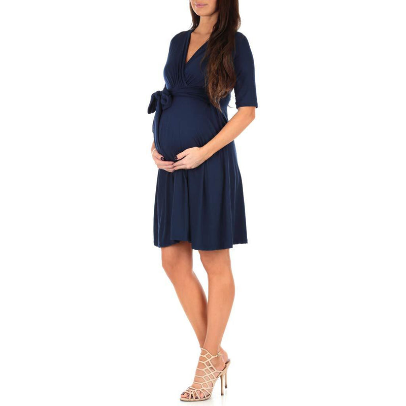 Maternity Clothes Dress Women's Solid Color Stitching Nursing Wear Maternity Dress