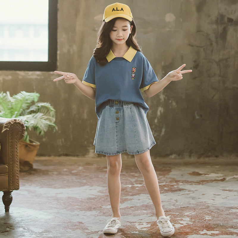 Summer Denim Skirt Children's Skirt Girl Dresses