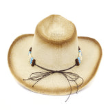 Straw Cowboy Hats Seaside Beach Hat Sun Protection Hat Straw Cowboy Hat