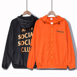 Anti Social Club Hoodie Letter Print Clothing Men's Women's Hoodie Jacket Short