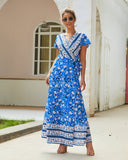 Emery Rose Dresses Summer Casual Holiday Floral Print Sexy Jumpsuit Long Dress Women's Clothing