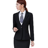 Womens Autumn Uniform Designs Formal Style Office Lady Bussiness Attire Work Suit