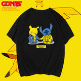 Men and Women Pokemon Pikachu T Shirt Y Pikachu Short Sleeve T-shirt