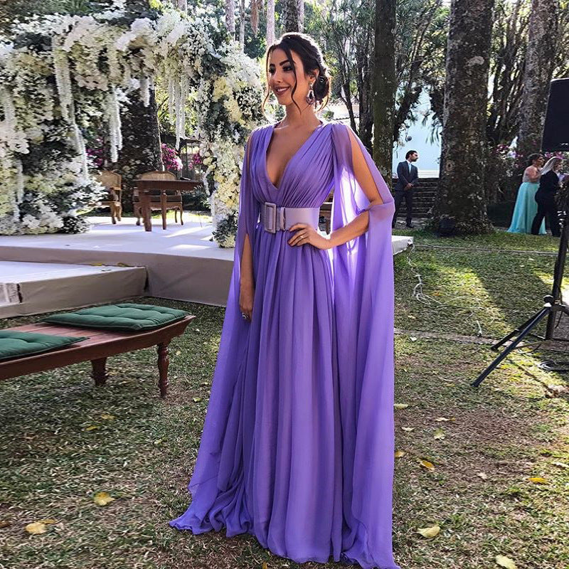 Formal Dresses & Gowns Summer Women's Dress Sexy Deep V Waist-Tight Formal Dress