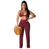 See through Pants Suit Summer Women's Fashion Perspective Two-Piece Suit
