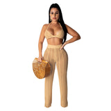 See through Pants Suit Summer Women's Fashion Perspective Two-Piece Suit