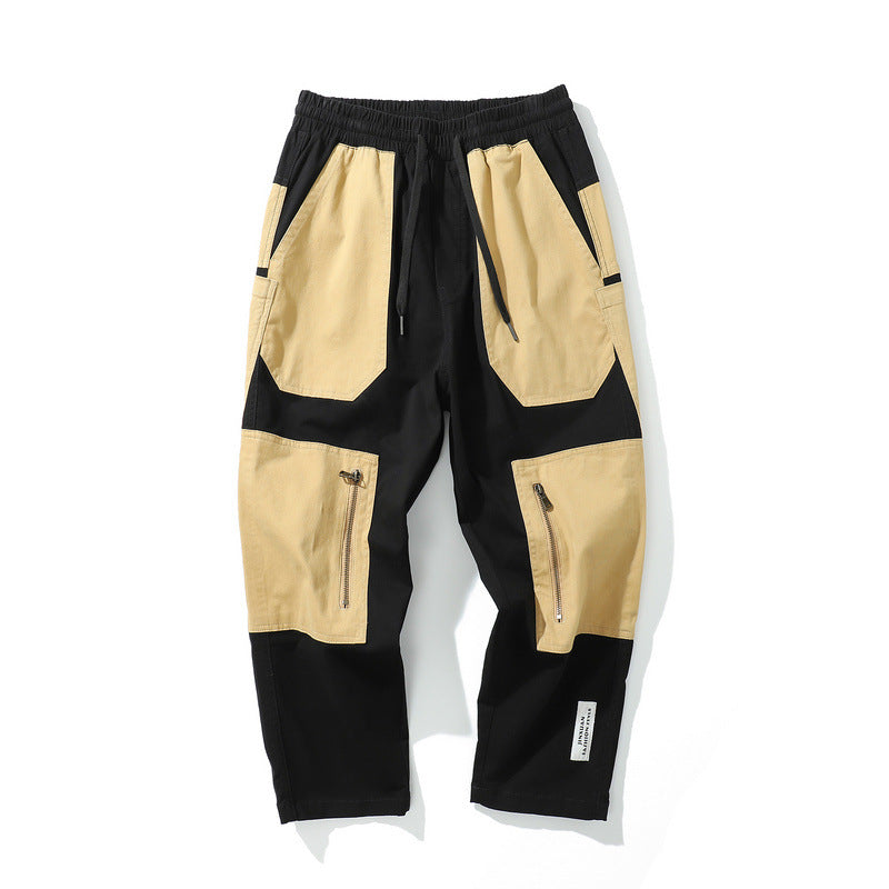 Man Fall Outfits Cargo Pants Vintage Men's Overalls Trousers Loose Multicolor Straight Cotton Trousers