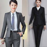 Womens Autumn Uniform Designs Formal Style Office Lady Bussiness Attire Work Suit