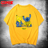 Men and Women Pokemon Pikachu T Shirt Y Pikachu Short Sleeve T-shirt