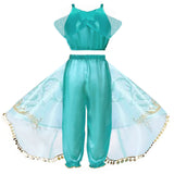 Halloween Frozen Dress Toddler Children's Casual Princess Jasmine Lamp of Aladdin Suit