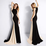 Formal Dresses & Gowns Autumn and Winter Sleeveless Color Block Hip-Wrapped Dress